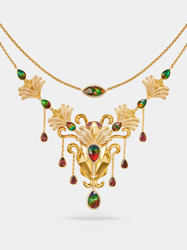 Yillina Scarab Ammolite Statement Necklace