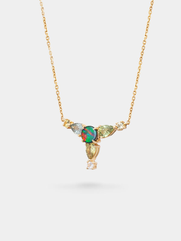 Cleo Trillium Ammolite Necklace - Image 2