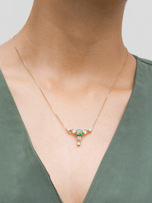 Cleo Trillium Ammolite Necklace - Image 3