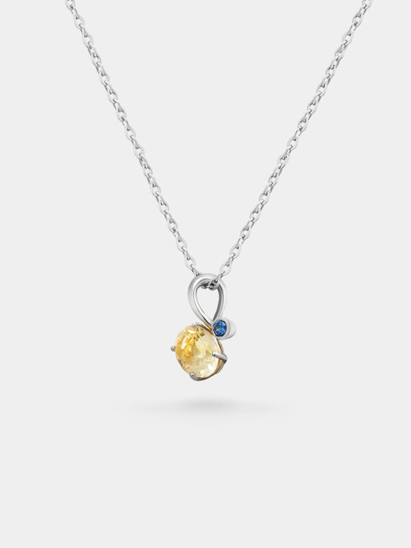 Glow Citrine Blue Sparkle Pendant